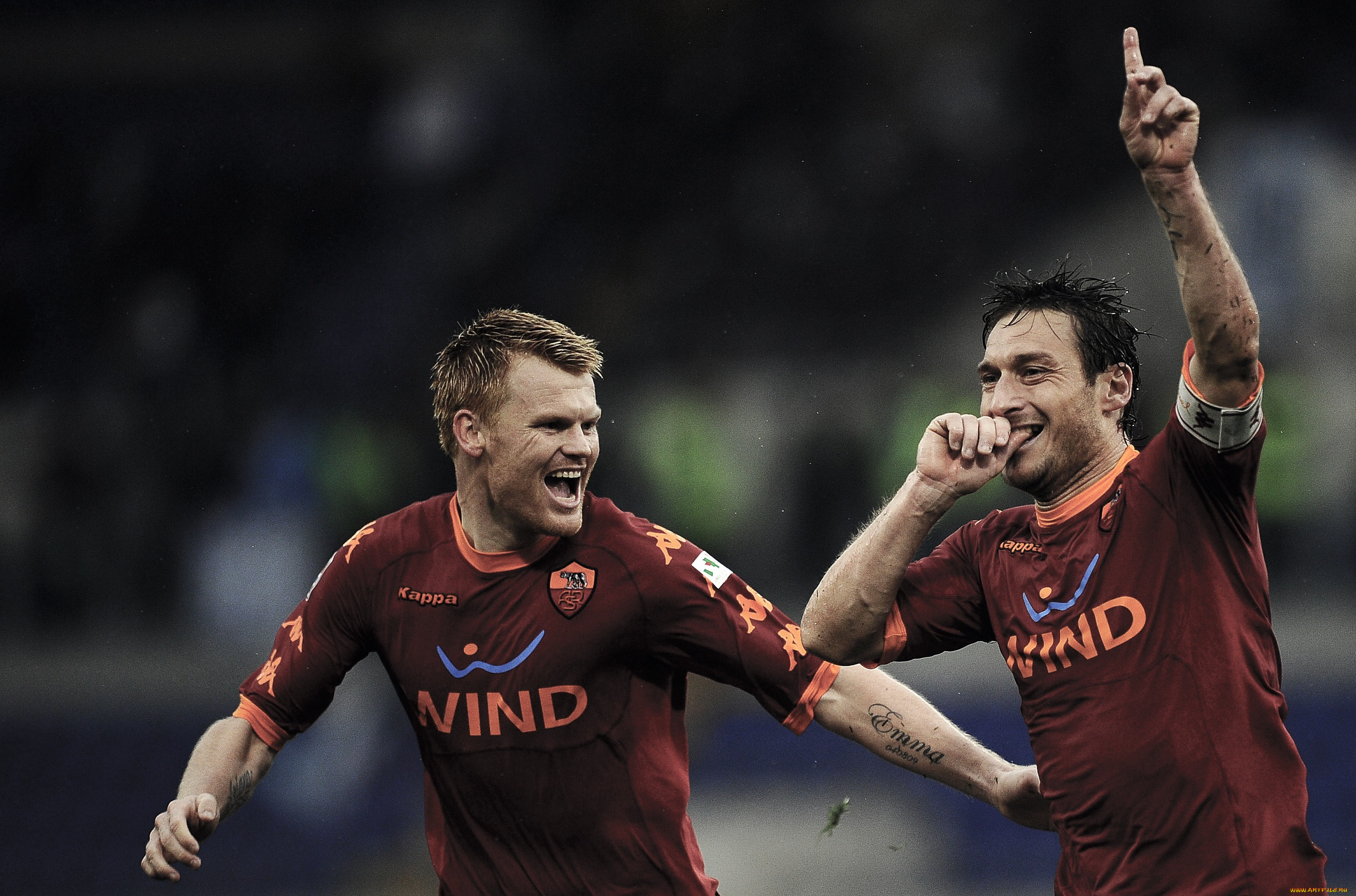 , , riise, totti, as, roma, football, 